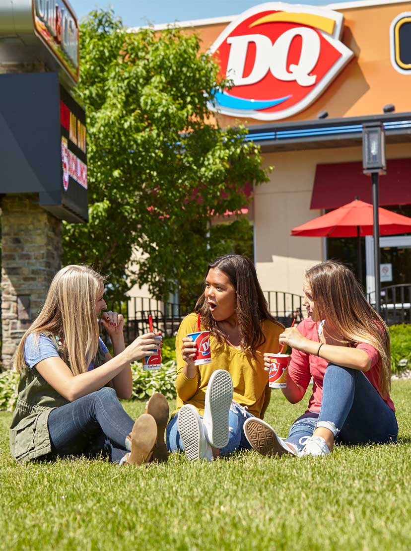 DQ Fans Outside in Summer